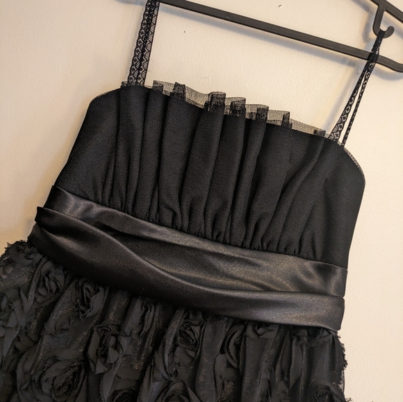 Unique rosette mesh dress.  Sz 10 - Picture 3 of 7